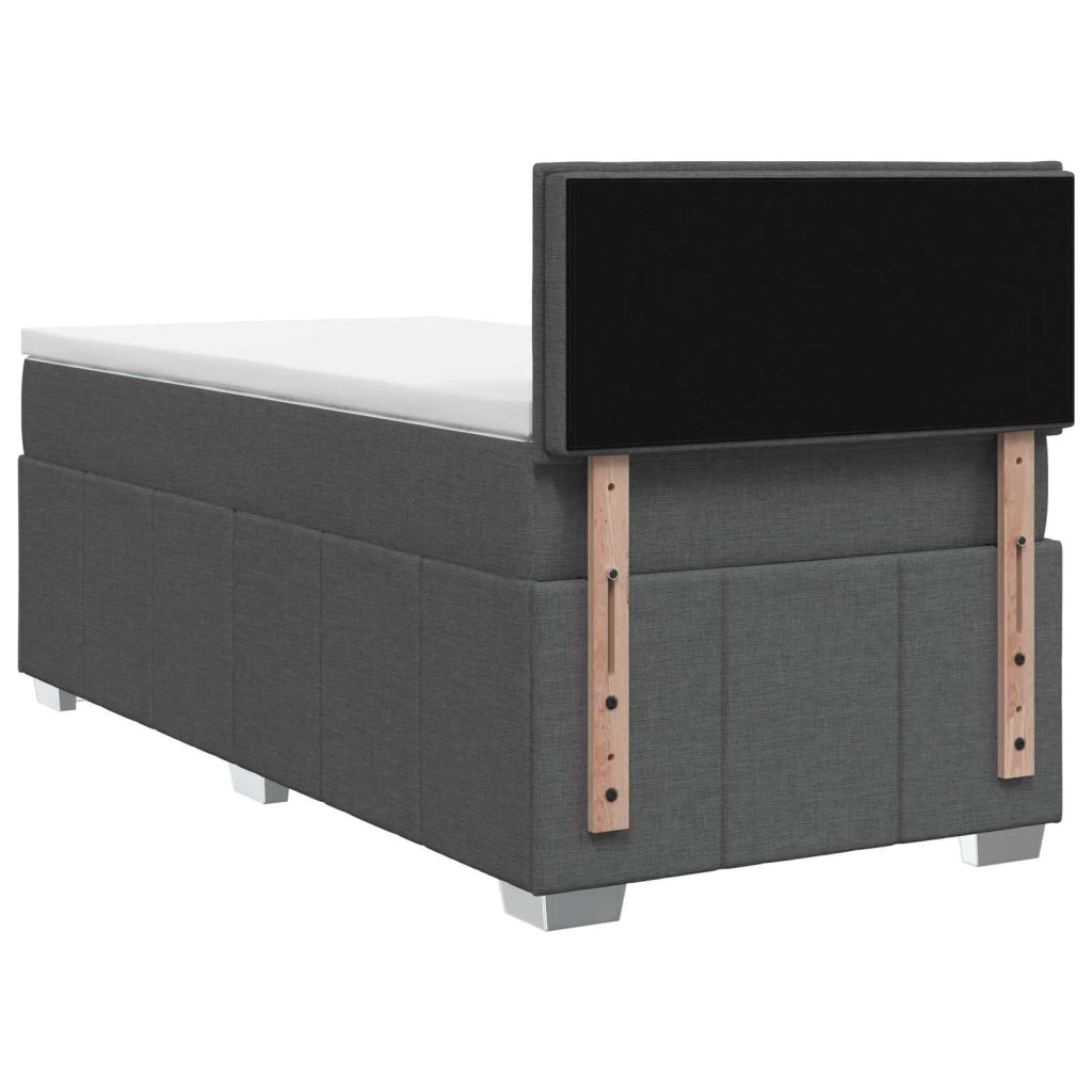 Letto con Box Spring, Materasso e LED Grigio Scuro 90 x 190 cm 3452769