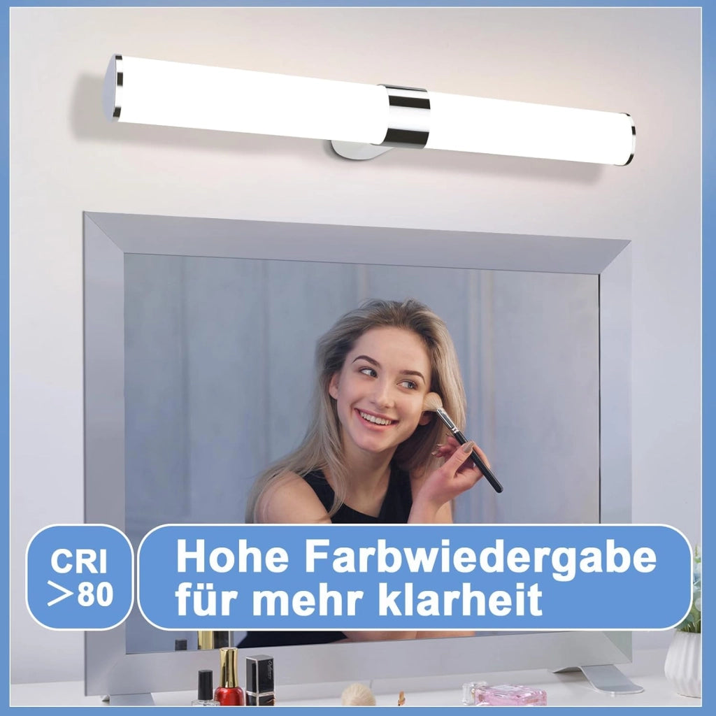 ZMH Lampada da specchio per bagno Moderna 60 cm cromata per camera da letto IP44