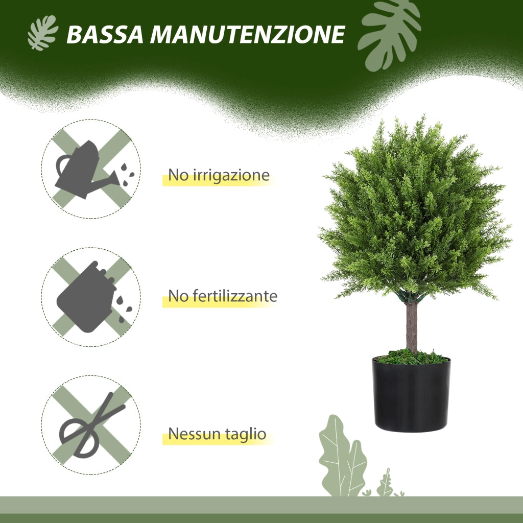 Albero Cedro Finto con Vaso ¨C Zephmum ¨C Verde 55 cm