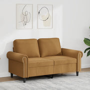 Divano a 2 Posti-Sofa 2 Posti marrone 120 cm in Velluto 749183