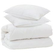 Piumone | Duvet con Cuscini con cuscino 3 pz Bianco Microfibra