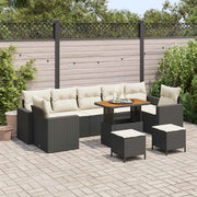 Set Divano da Giardino 10 pcs Nero polyrattan 3361600