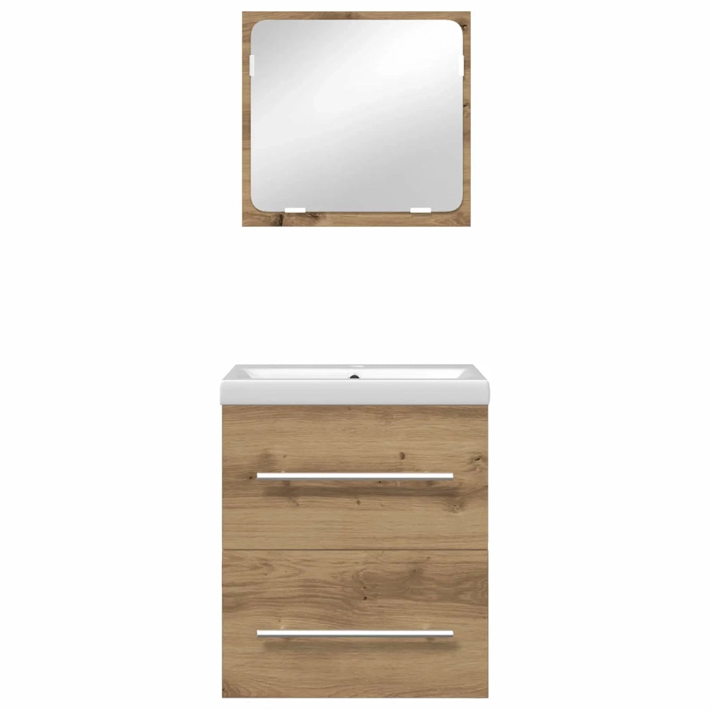 Set di mobili per il bagno 2 pcs Rovere artigianale