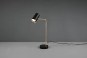 MARLEY LAMPADA DA TAVOLO SPOT CILINDRO OTTONE SATINATO + NERO H. 45CM 1 LUCE ATTACCO GU10