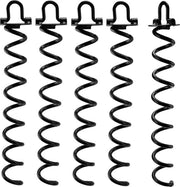 Set di 5 anelli a spirale per trampolino e altalene - Robusto e nero