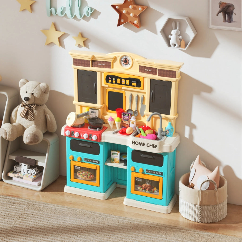 Cucina Giocattolo Bambini con Accessori ¨C Zephmum ¨C Verde, Plastica, 85 Pezzi