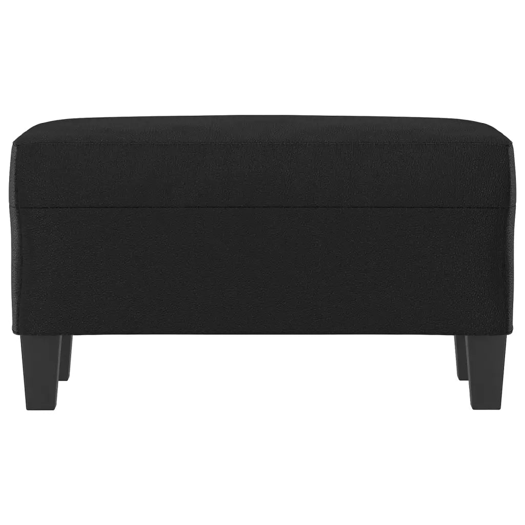 Panca Nera 70x35x41 cm in Similpelle 349439