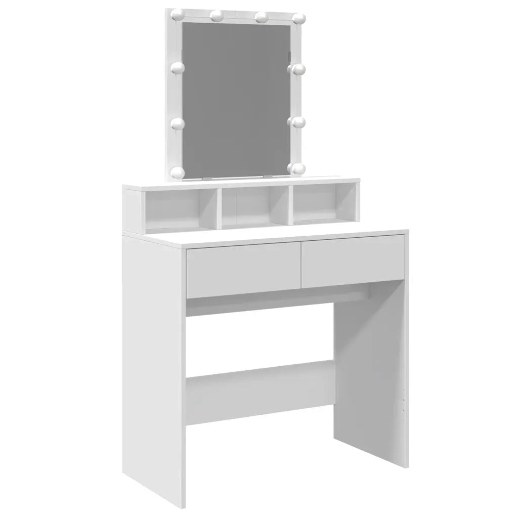 Toeletta con LED Bianca 80x41x144,5 cm 848178