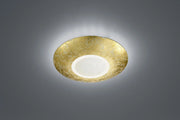 CHIROS PLAFONIERA ROTONDA LED 12W · 1x 1280lm, 3000K- 3,5W · 1x 350lm, 3000K DIFFUSORE METALLO ORO D. 32CM