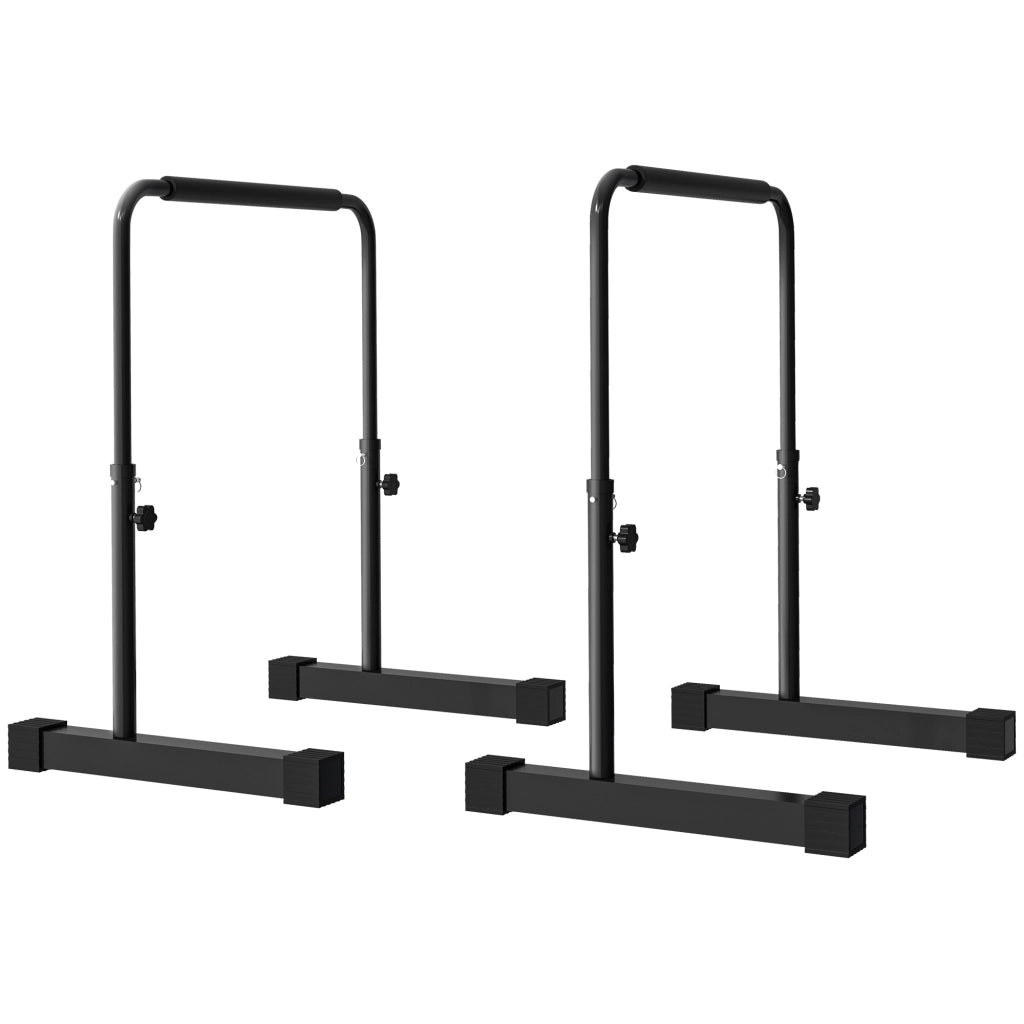 Stazione Fitness Parallele Regolabile ¨C Minimal ¨C Nero, Acciaio