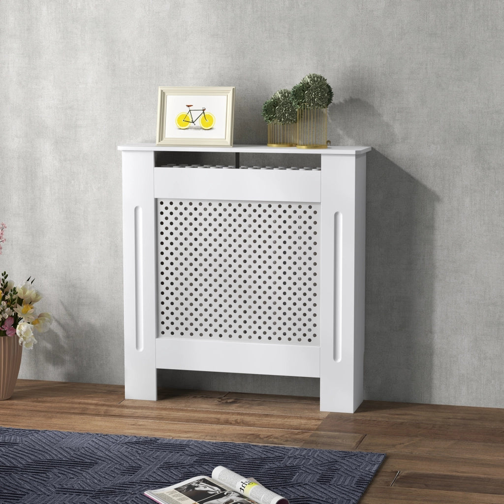 Copriradiatore ¨C Minimal ¨C Bianco, MDF, 78x19x82 cm