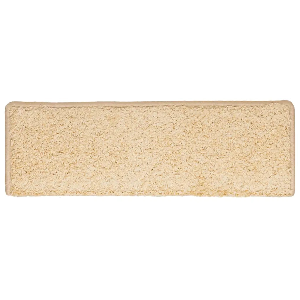 Tappetini per scale 30 pz 65x21x4 cm Crema Bordo rettangolare 3365829