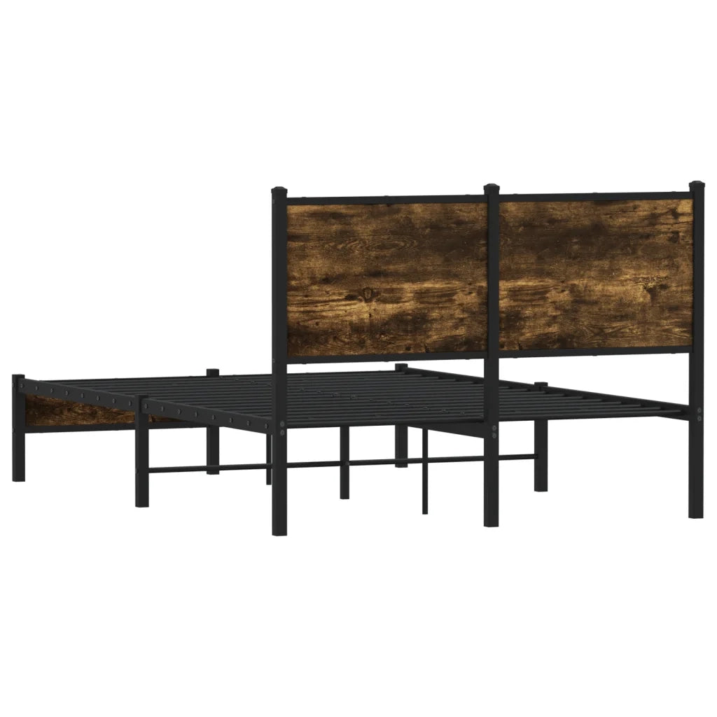 Giroletto senza Materasso in Metallo-Struttura Letto Rovere Fumo 120x200 cm 315322
