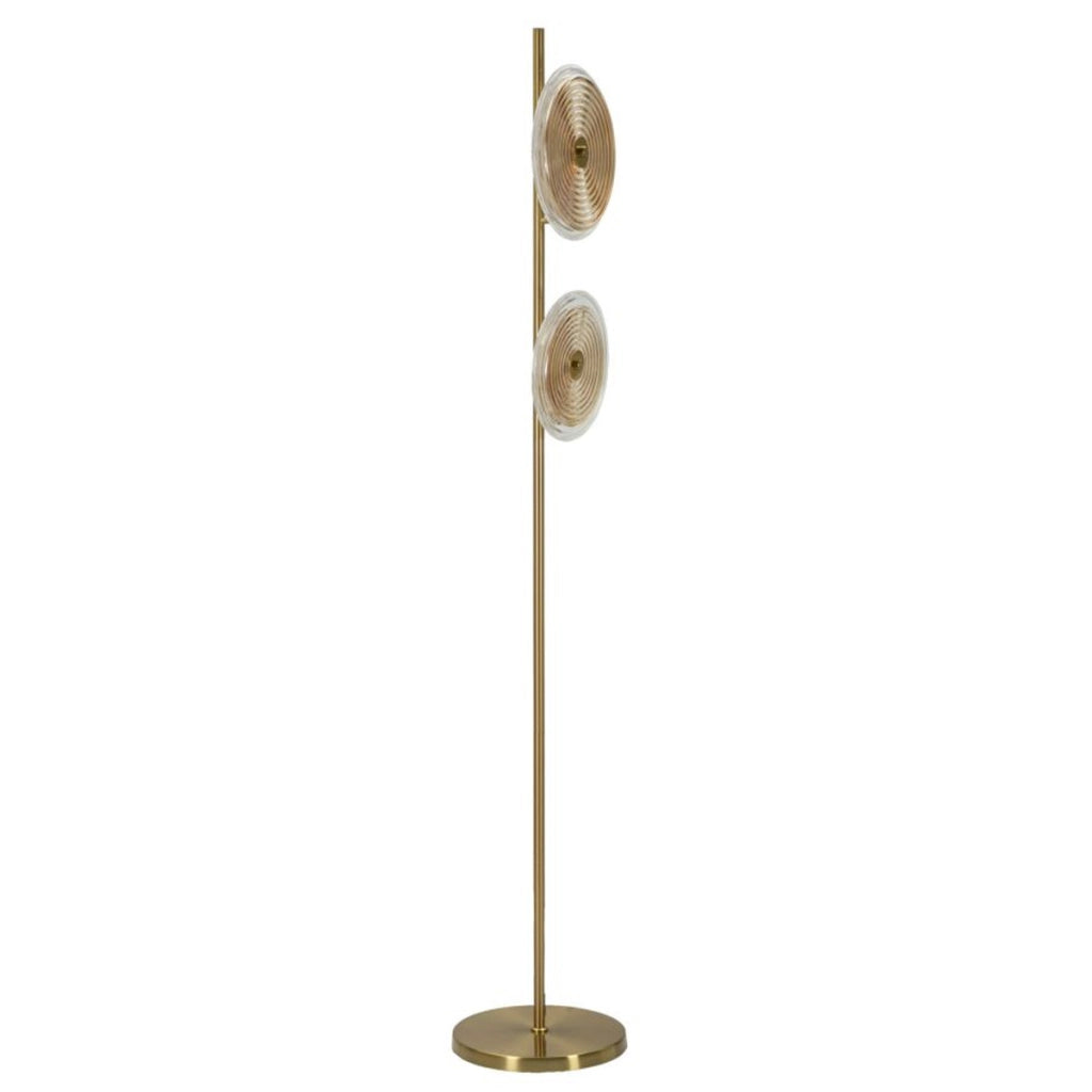 Lampada da Terra VKH215, Oro, Metallo, 30x30x170 cm