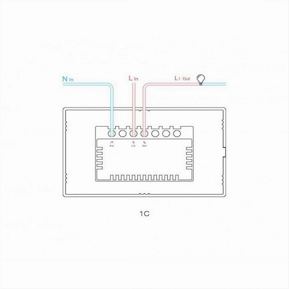 Trade Shop - Interruttore Sonoff Smart 1 Canale Controller Wifi Placca Touch Domotica T2us1c -
