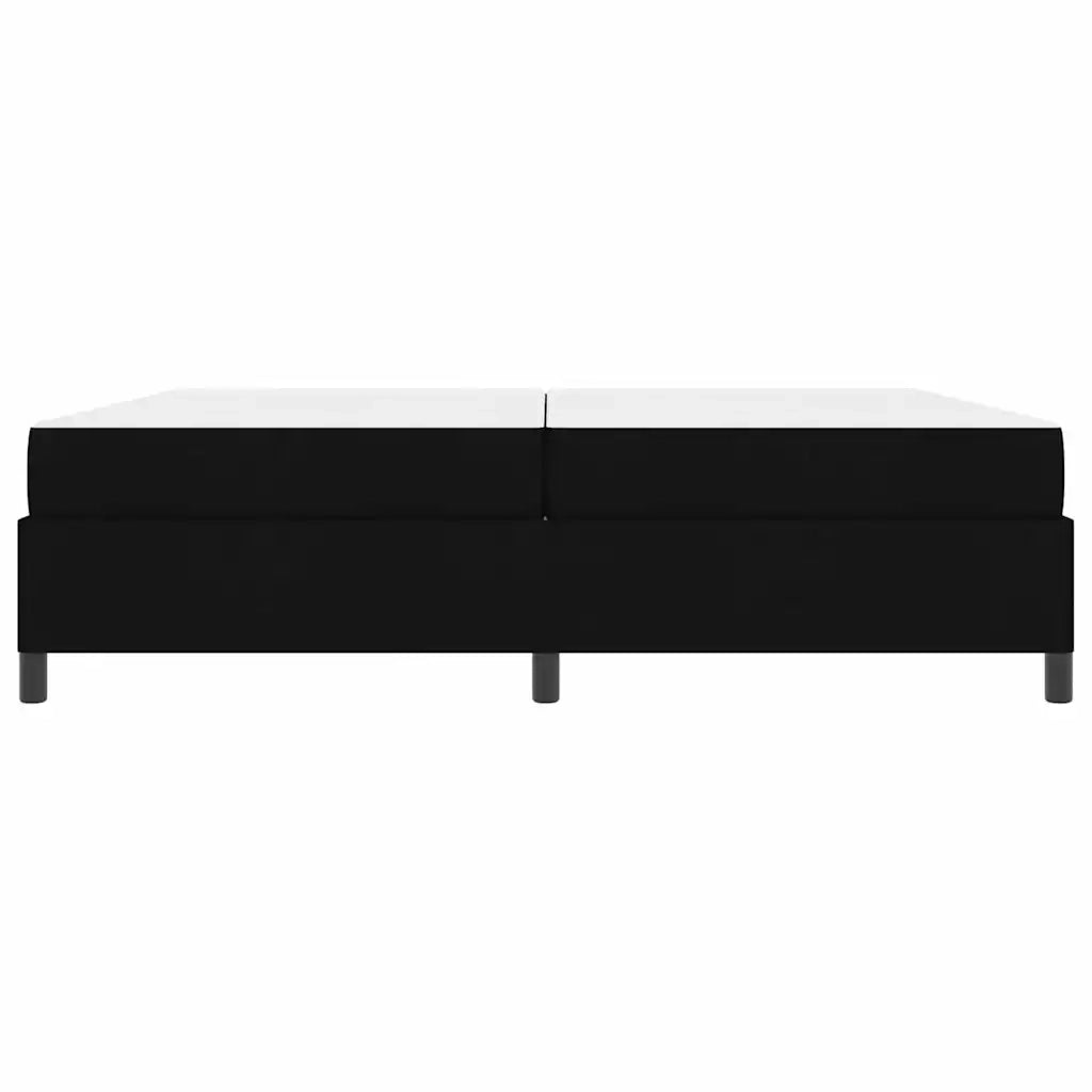 Letto a molle con materasso Nero 200 x 200 cm Tessuto