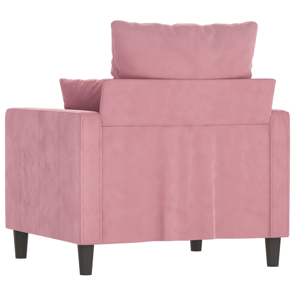 Poltrona | Sedia Relax Rosa 60 cm Velluto
