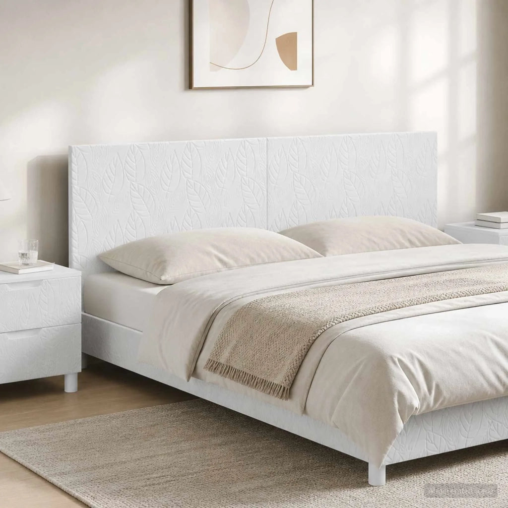 Testiera da Muro DELFT Bianco Legno ingegnerizzato 897145