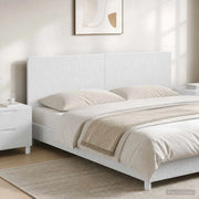 Testiera da Muro DELFT Bianco Legno ingegnerizzato 897145
