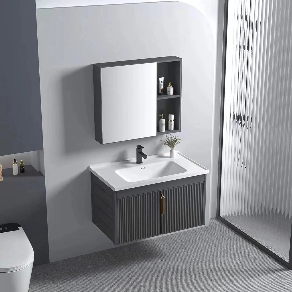 Set Di Mobili Da Bagno Con Lavabo Astor 60cm Grey