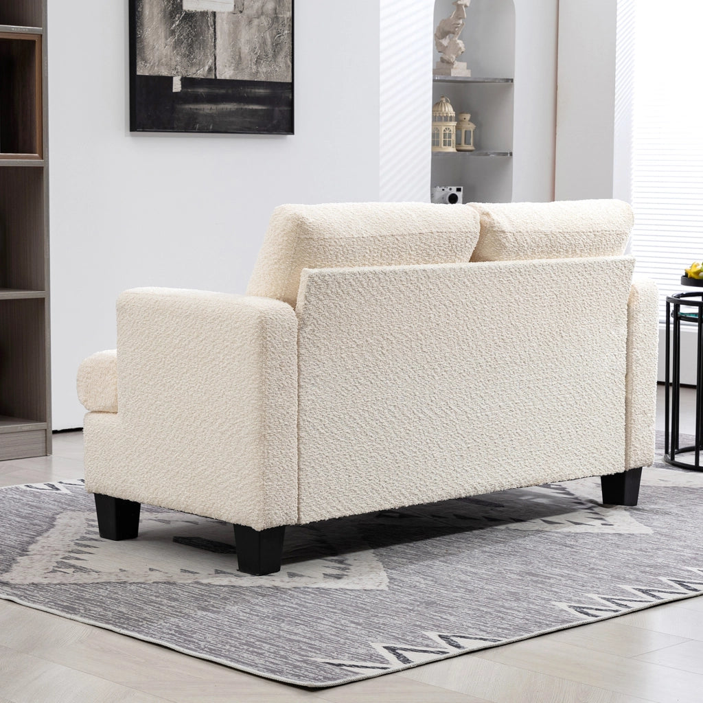 Divano 2 posti con cuscini amovibili ¨C zephmum ¨C beige 120 cm