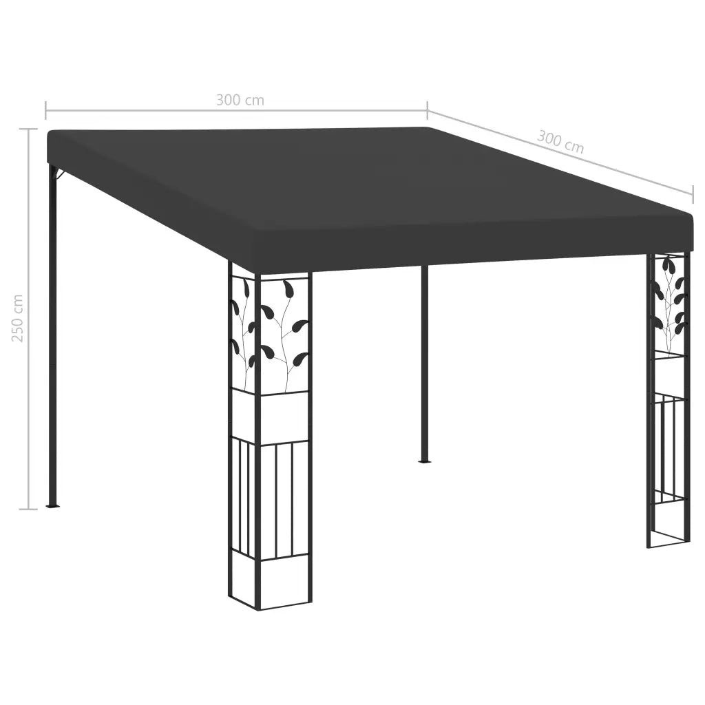 Gazebo | Pergolato a Parete 3x3x2,5 m Antracite