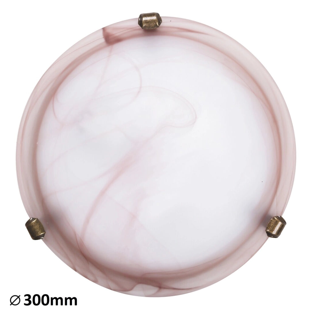 Plafoniera Rabalux Alabastro 30cm vetro ambra E27 1L