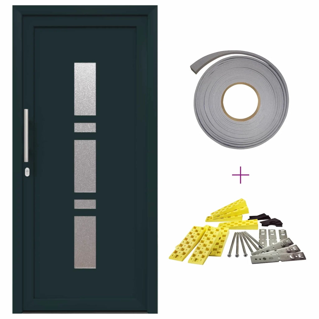 Porta Frontale Antracite 98 x 208 cm PVC 3445697