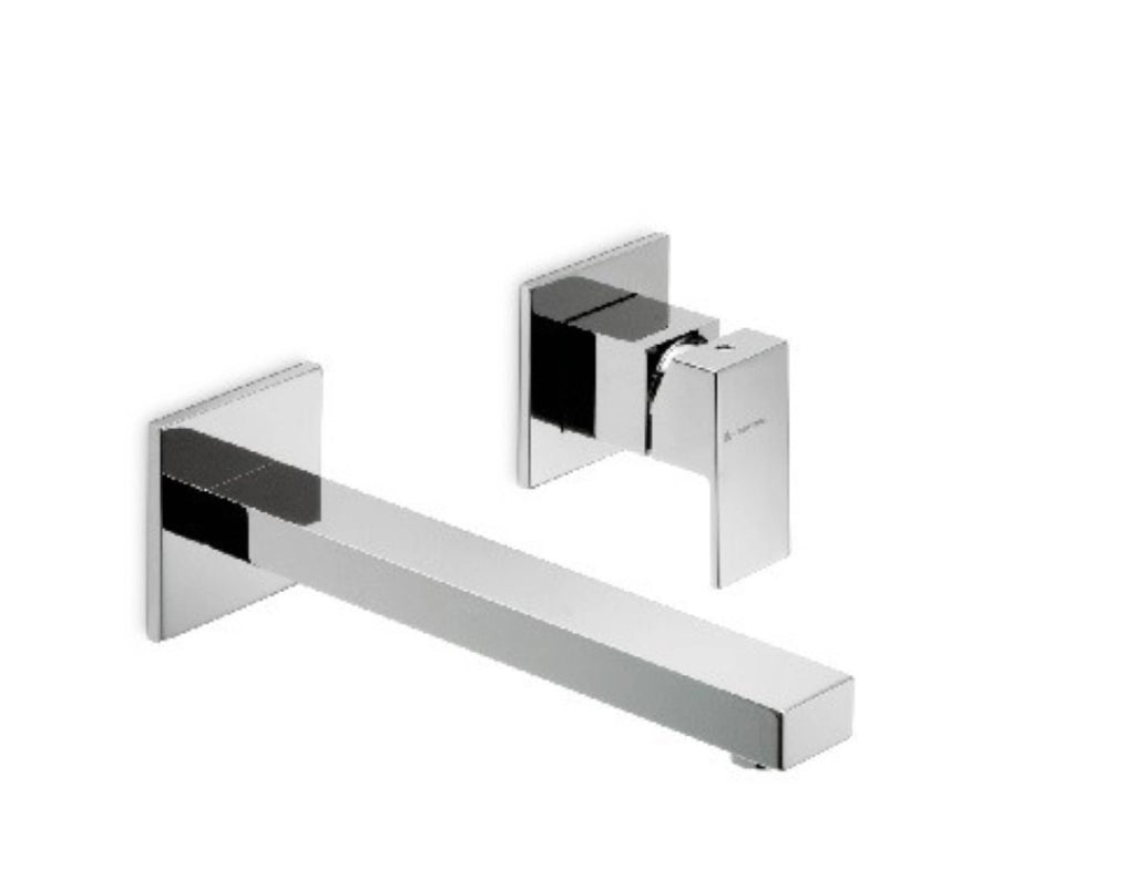 Rubinetto Miscelatore Elavabo A Parete Ergo-Q Cromo Bocca 252 Mm - Newform