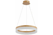 Lampada a sospensione anello Ø40 legno chiaro LED 24W Reality