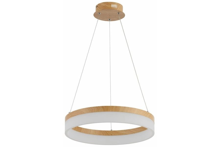 Lampada a sospensione anello Ø40 legno chiaro LED 24W Reality