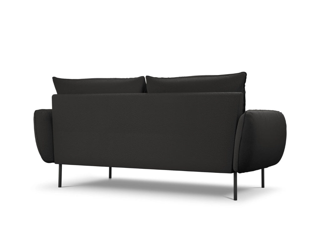 Cosmopolitan Design - Divano "Vienna" 3 posti in bouclé nero 