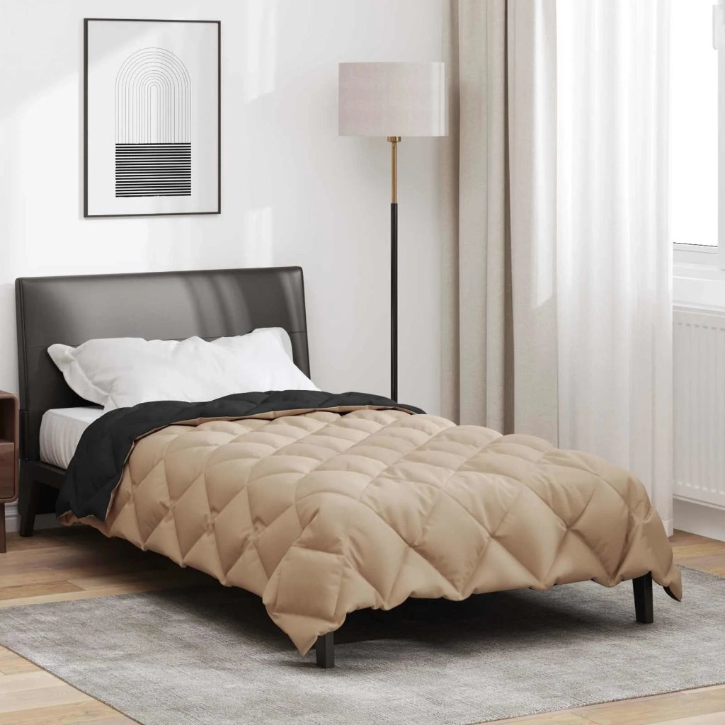 Duvet Invernale Nero e Talpa 155 x 220 cm Microfibra 42025735