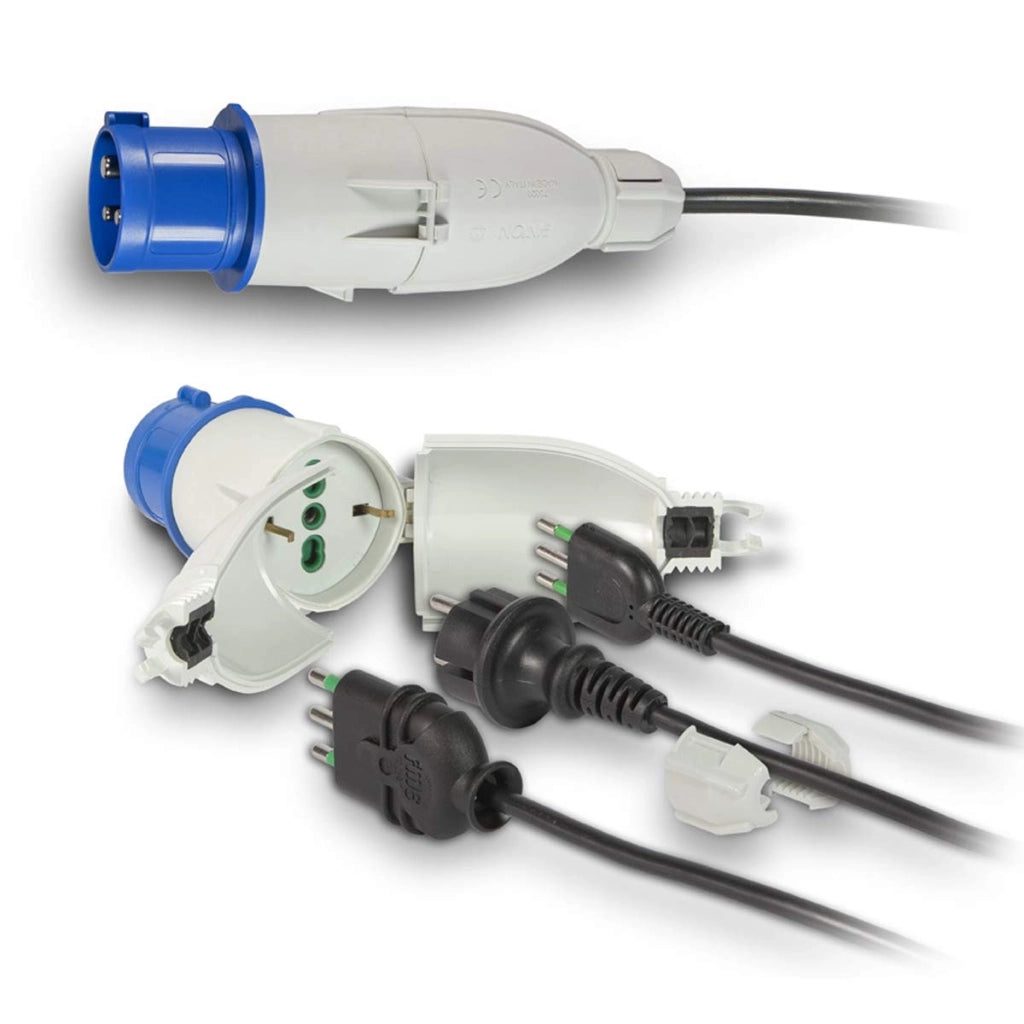 Adattatore Industriale Spina 2 Poli + Terra 16A per Presa Schuko IP44 16A