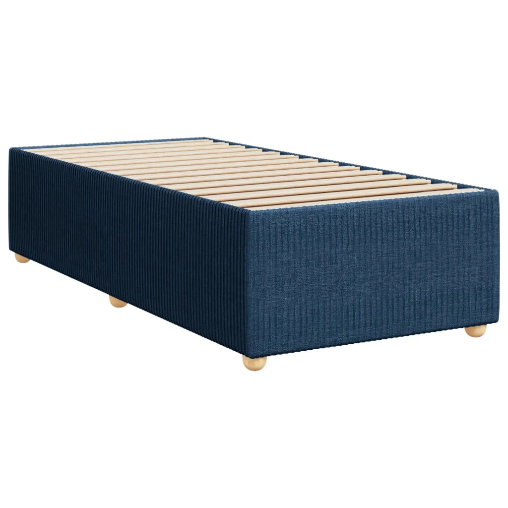 Letto box spring con materasso Blu 90 x 200 cm Tessuto 3451383
