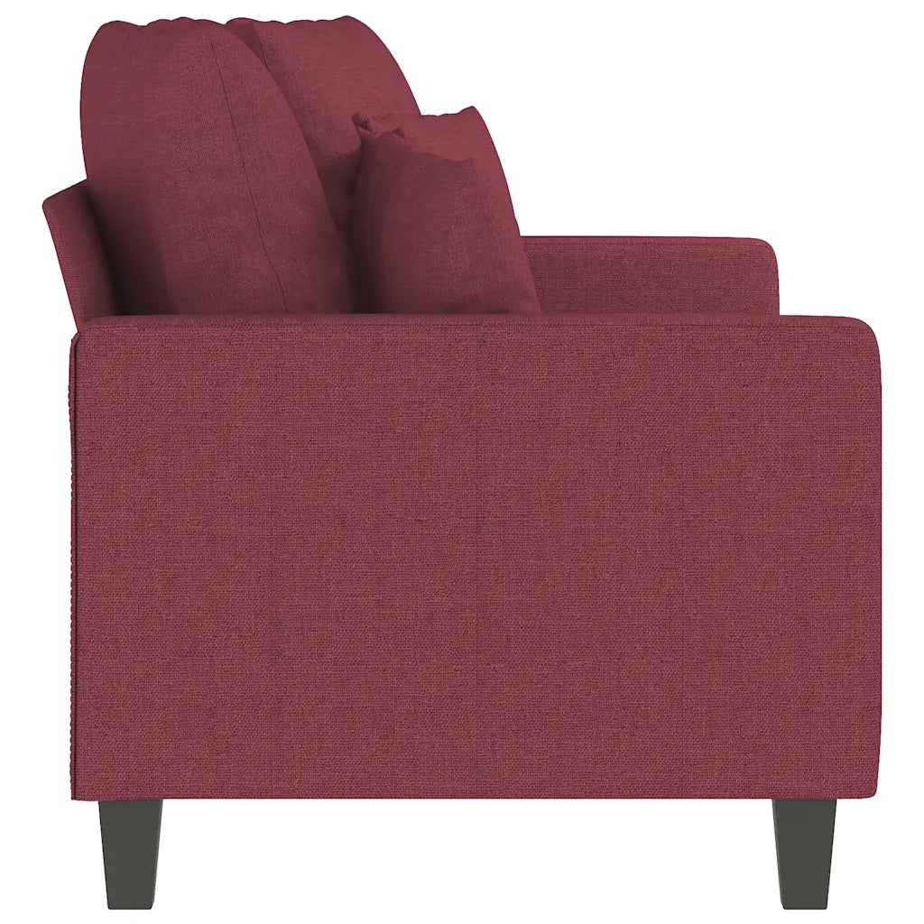 Divano a 2 Posti-Sofa 2 Posti Rosso Vino 140 cm in Tessuto 283519