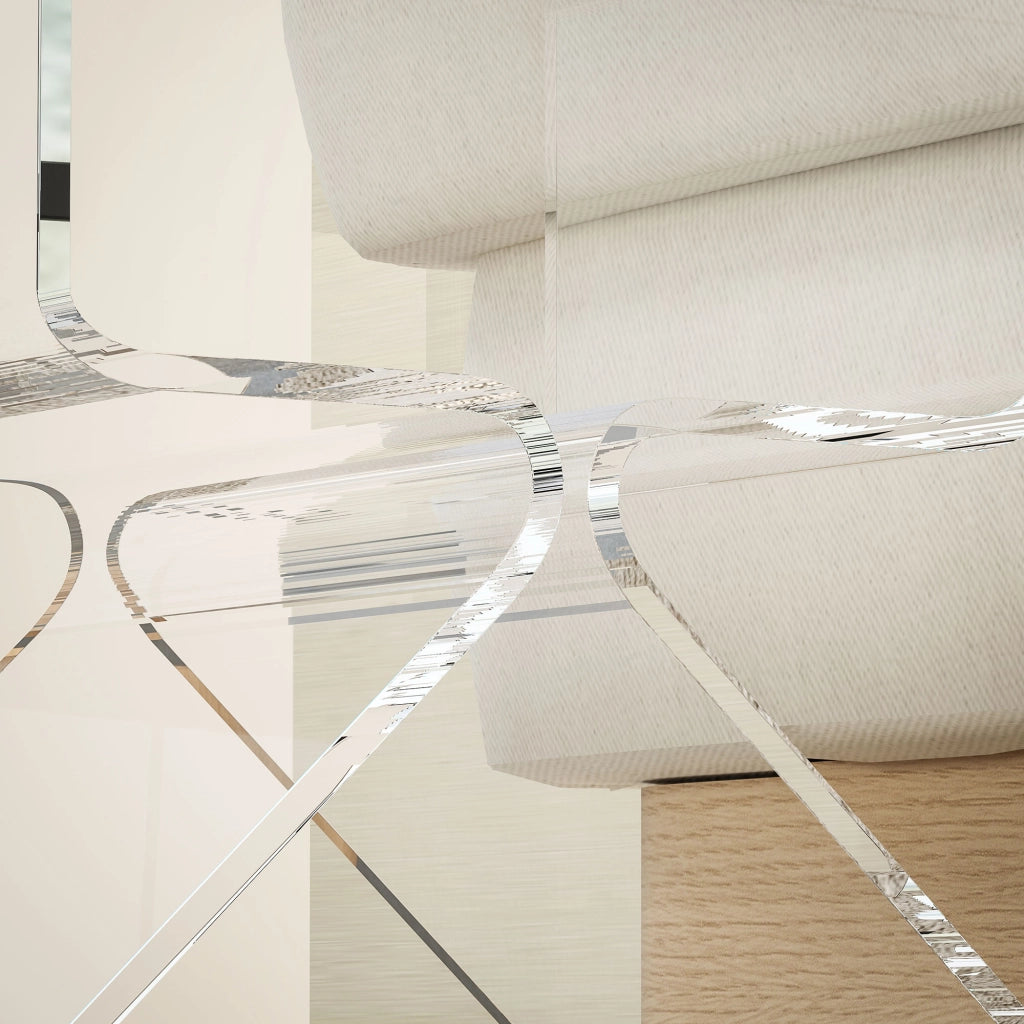 Tavolino da caff¨¨ a 2 livelli geometrico ¨C zephmum ¨C 40x30x45 cm, acrilico, gambe triangolari, trasparente