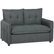Divano 2 posti ¨C Minimal ¨C Tessuto lino grigio scuro 131 cm