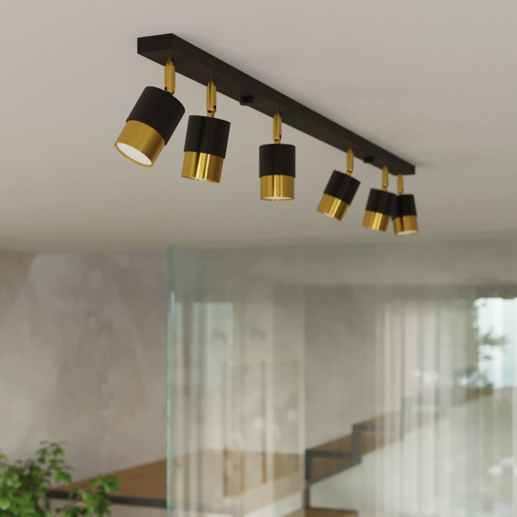 Lampada da soffitto NERO 2 nero/oro