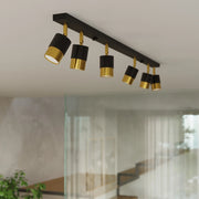 Lampada da soffitto NERO 2 nero/oro