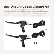 Set di Dadi in Plastica 30 Stuks - 16mm Dadi in Plastica - Giocattoli Educativi - Dadi Bianchi - Adatto per Scuole - Facili da Portare - Dadi da Gioco