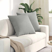 Cuscini da Divano 2 pcs Grigio chiaro 80 x 80 cm Tessuto 42014070