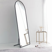 Rogno, Specchio Forma Rettangolare, 65x180h cm Nero Opaco
