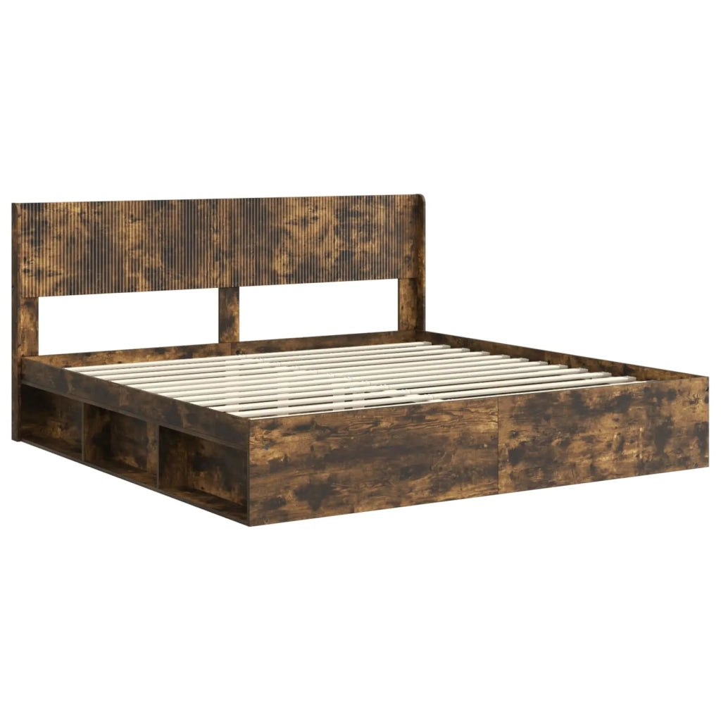 Letto da camera | Struttura del letto con stoccaggio e testata 3 pcs