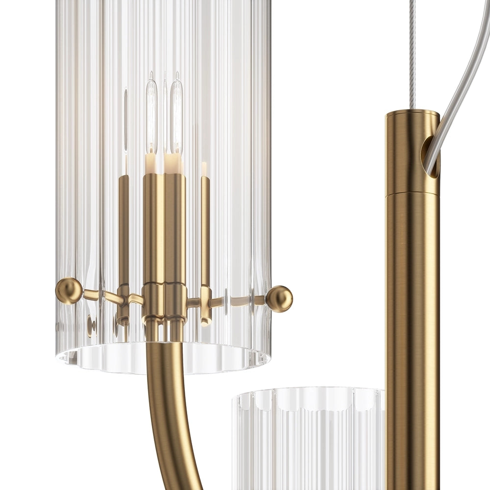 Lampada a sospensione Maytoni Arco ottone 3 luci Ø35