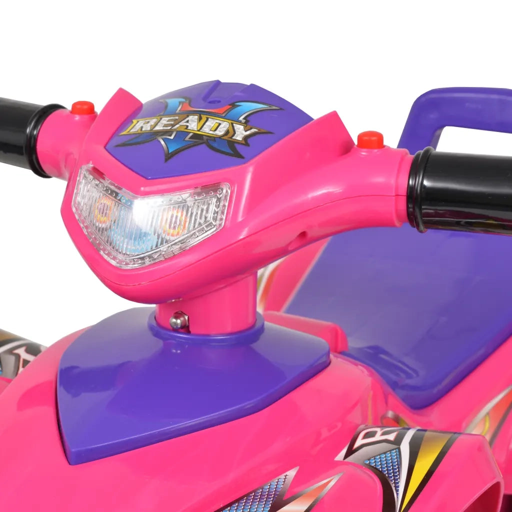 Cavalcabile ATV | Armadietto TV | Mobile Porta TV per Bambini Rosa e Viola con Suoni e Luci