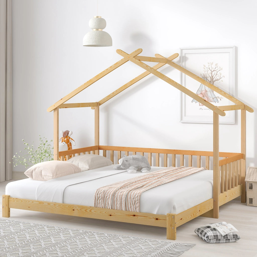 Letto a casa espandibile legno massello 200x180 cm