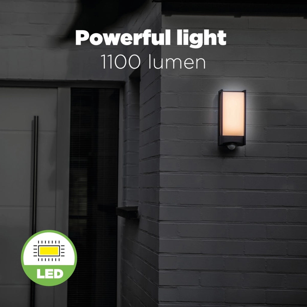 Applique esterno QUBO LED 13W sensore antracite Lutec
