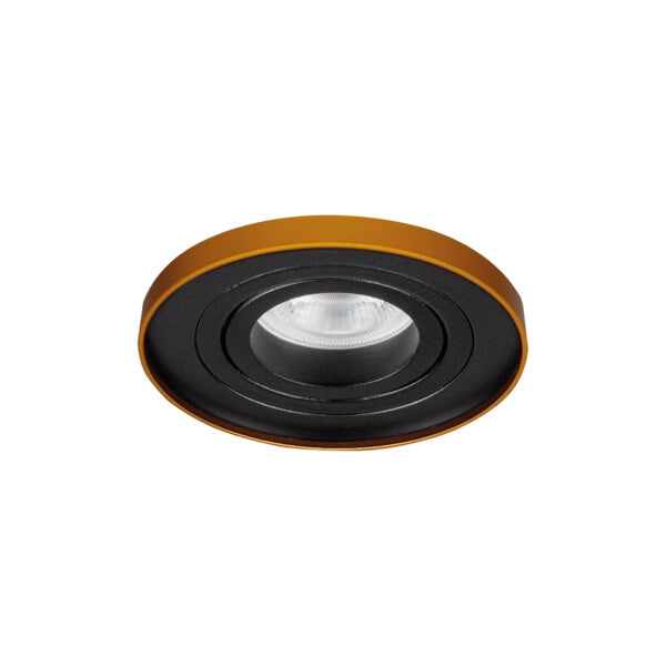 Kanlux TINY anello faretto incasso orient. nero/oro GU10