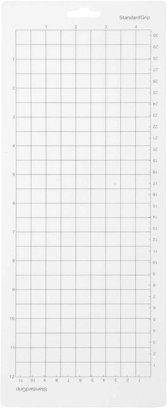 Piastra di taglio antiscivolo 10,5 x 30,5 cm - PVC duraturo - Piastra di taglio per Cricut Maker - Rasterlinee precise - Piastra di taglio affidabile - Adatta per progetti fai da te - Piastra di taglio per precisione